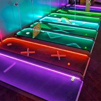 Kit de Accesorios Eléctricos para Mini Golf LED, Actividades Nocturnas Familiares Deportivas, Equipo de Juegos de Nylon para Exteriores, Parque de Trampolines