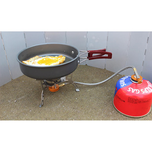 Ustensiles de cuisine portables pour le camping en plein air, casserole en alliage d'aluminium anodisé avec couvercle pour la randonnée et le trekking - Product Image 3