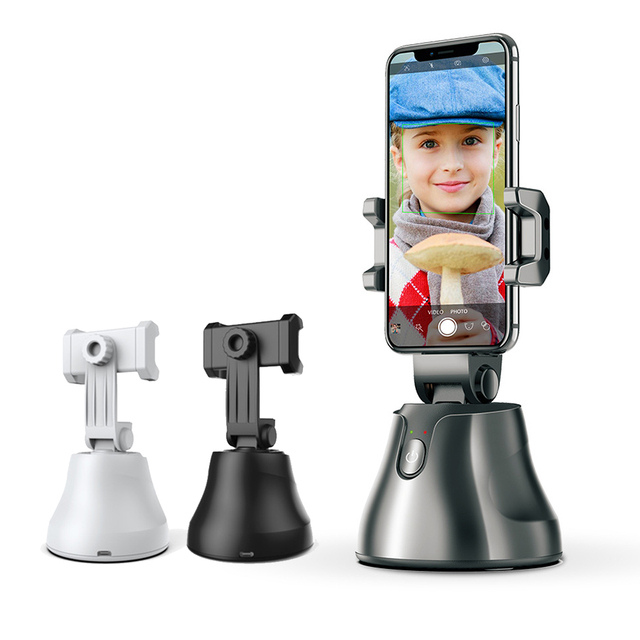 360 Rotation Auto Smart Shooting Selfie Stick Intelligent Follow Gimbal AI-composition Object Tracking Face Stand