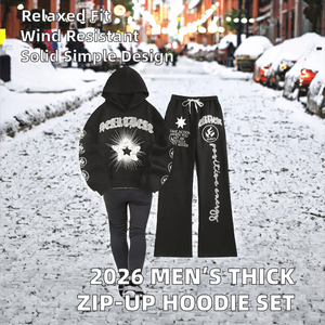 Conjunto Deportivo de 2 Piezas para Hombre, Tendencia 2026, Chaqueta con Capucha Impermeable y Pantalones Deportivos, Talla Grande, Corte Holgado, Estilo Casual - Product Image 2