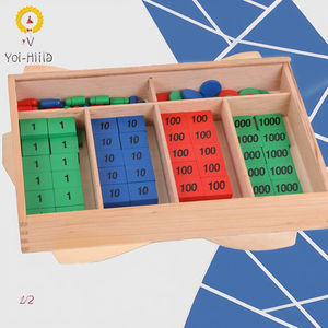 Montessori Educational Wooden Stamp Game Toy for Kids 5-7 Years Eco-Friendly <strong>Math</strong> Manipulatives with Under 50 Pieces - Product Image 3