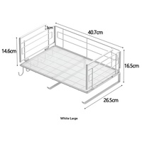 Küchen-Hängekorb aus Metall, faltbar, zur Wandmontage, für Gewürze, einstöckig, vielseitig einsetzbar, beweglich