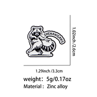 Broche émaillée avec citations sur les animaux, motif raton laveur mignon, pour sac à dos, chapeau, revers, accessoires vestimentaires, bijoux de mode, cadeaux pour amis