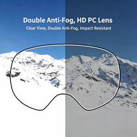 OEM ODM Lunettes de protection antidérapantes en silicone triple couche, anti-buée, anti-sable, UV400, 4 aérations, compatibles OTG, pour l'escalade, le parasail, le ski et le snowboard