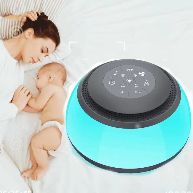 2023 портативная круглая машина с белым шумом, устройство для Создания звука с деревянным корпусом, USB приложение для детей и взрослых, вспомогательное устройство для сна