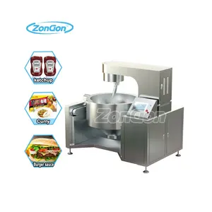 50L-1000L Automatic Tilting cooking mixer/jacketed cooking kettle/ cooking pot with mixer