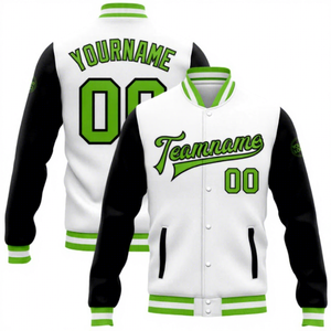 2024 New Style Melton Wool Bomber Varsity <b>Jacket</b> Stand Collar Front Logo Custom Embroidery Sialkot Pakistan - Product Image 1