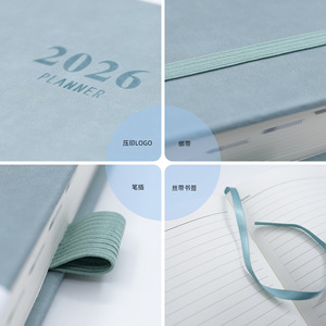 18-tháng da hàng tuần kế hoạch máy tính xách tay tiếng Anh lịch July 2025-December 2026 A5 kích cỡ PU bìa cứng với nhiệt RÀNG BUỘC - Product Image 6