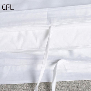 <span class=keywords><strong>Set</strong></span> di <span class=keywords><strong>Lenzuola</strong></span> in Puro Cotone a Righe <span class=keywords><strong>Bianche</strong></span>, Produzione Diretta, Misura King Size, 4 Pezzi, <span class=keywords><strong>Lenzuola</strong></span> con Angoli in Cotone per l'Inverno - Product Image 2