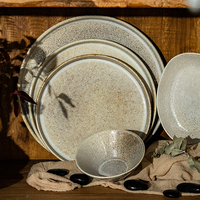 PITO-Assiettes en céramique Horeca avec chargeur personnalisé, décoration de mariage pour restaurant, restauration de haute qualité, assiettes rondes de 12 pouces