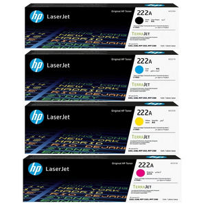 Cartouche de toner H P 222A Noir Cyan Jaune Magenta pour imprimante Emballage complet d'origine en vrac - Product Image 2