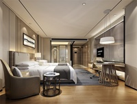 Mobilier d'hôtel cinq étoiles King Size en bois massif personnalisé Base de lit armoire Tête de lit chaises canapé Mobilier de chambre d'hôtel