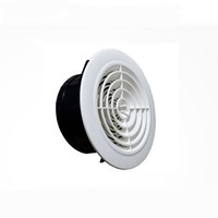 Diffuseur rond de chaleur d'air CVC moderne 4 5 6 8 pouces ABS registre de plafond évents pour mur et plafond