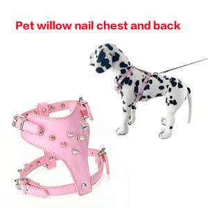 Grosir PU kulit <span class=keywords><strong>Harness</strong></span> anjing anti-gigitan Rivet Punk gaya <span class=keywords><strong>Harness</strong></span> untuk anak anjing kecil - Product Image 3