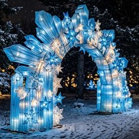 Decoración Interactiva de Faroles para Parques de Atracciones, para Navidad, Uso en Interiores/Exteriores, Espectáculo de Luces para Parques Temáticos