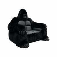 Canapé-lit une place de luxe en velours personnalisable, design unique Gorilla King Kong, grande taille, pour hôtels et centres commerciaux