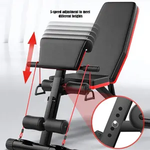 Sport Verstelbare Stap Multifunctionele Home Opvouwbare Gymapparatuur Oefening Borst Gewicht Bank
