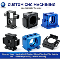 Boîtier de spectromètre en aluminium usiné CNC sur mesure OEM, boîtier métallique léger pour équipement de spectroscopie optique industrielle