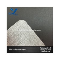 Penjualan Kulit PU Stok Tebal 0.5-0.7mm Tahan Gesekan Pola Butir R8 Cocok untuk Koper Barang Olahraga
