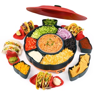 Olla Eléctrica de Aluminio con Revestimiento Antiadherente de 150W para Tacos Mexicanos, Panqueques, Pollo, Burritos, con Bandeja Giratoria - Product Image 5