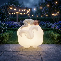 Lampe LED en forme de mouton lumineux simulé, décoration de Noël extérieure, sculpture avec télécommande, IP54, intensité réglable, garantie 2 ans