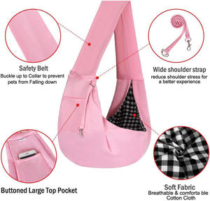 Free sample Eco-friendly Small Animals Polyester Zipper Quadrate <b>Dog</b> <b>Carrier</b> Pet Bag <b>Sling</b> <b>Carrier</b> - Product Image 3