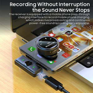 Mini Xách Tay Tuyệt Vời Chất Lượng Âm Thanh Chuyên Nghiệp Lavalier Microphone Không Dây Ghi Âm Microphone - Product Image 6