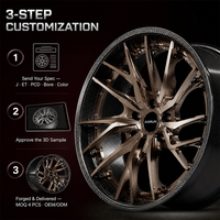 Jantes forgées 3 pièces en bronze noir à fente en V, livraison directe usine OEM, vente chaude, 19x9.5 5x112 6061T6, jantes personnalisées à déport profond pour Mercedes