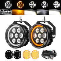 Projecteur IP68 120W 12V 24V pour moto, 4,5 pouces, pour moto et motocyclette