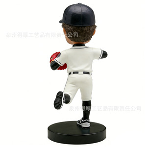 Muñeco Bobblehead de Béisbol en Pose de Lanzamiento, Figura de Resina Sintética, Regalo Deportivo, Logotipo Personalizable - Product Image 3