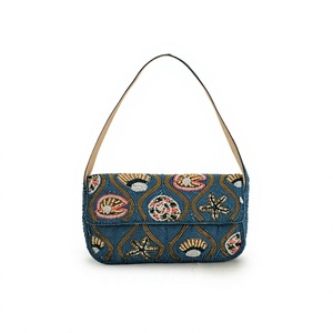 Bohemian Embroidered Embroidery Seed Bead Cosmetic Bag Soft Handle Zipper Closure Durable Small Fashion Trend Makeup Women's - Product Image 1
