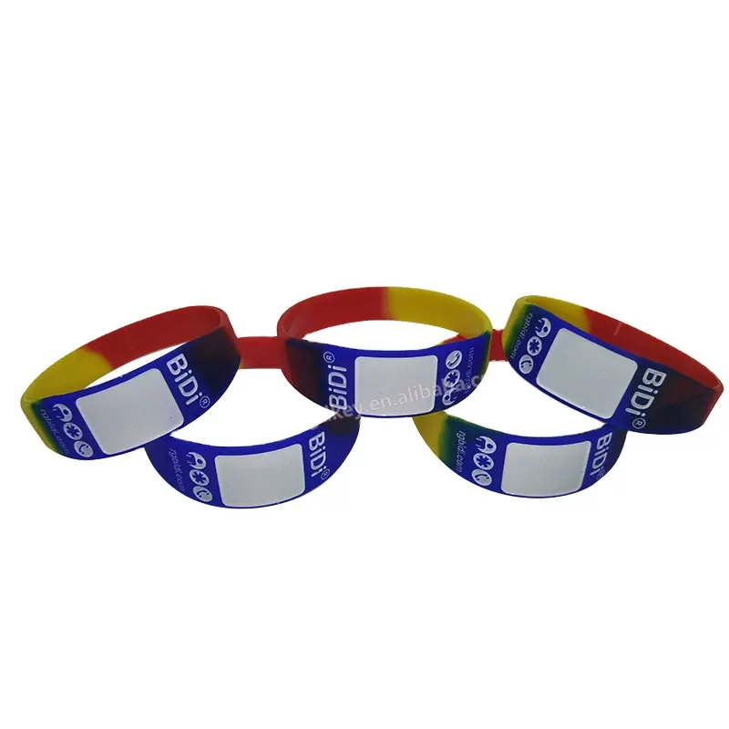 Writable silicone bracelet engraved logo silicone wristbands write information rubber armband