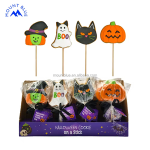 Chocolate Ghost Black Cat Pumpkin Magician Pop Stick Shaped <strong>Biscuit</strong> by Cookie Machine - Product Image 3