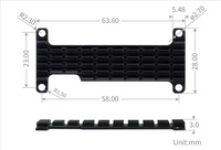 Dissipateur thermique en aluminium dédié à la marque originale Zero-HEATSINK pour Raspberry Pi Zero Series Zero/Zero2 IoT, refroidisseur à dissipation rapide de la chaleur