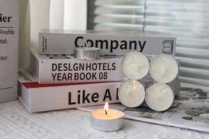 Vela de candelita de cera de soja natural sin perfume al por mayor, embalaje con bolsas de película de plástico, vela espiritual blanca sin humo en la Iglesia - Product Image 2