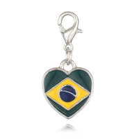 Pendentif drapeau national personnalisé bracelet en alliage collier porte-clés bijoux de mode pendentifs breloques