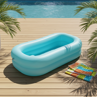 Baignoire Spa Gonflable Carrée Portable & Piscine Gonflable en PVC pour Jardin