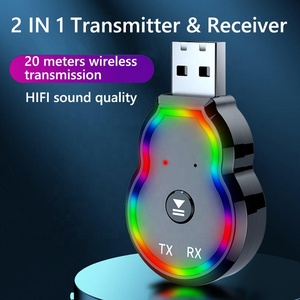 20M USB Colorful <strong>bluetooth</strong> 5.3 Audio Adapter Handsfree Car Kit 3.5Mm Aux Audio Receiver Wireless <strong>bluetooth</strong> <strong>Transmitter</strong> Receiver - Product Image 2