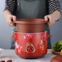 Pot de santé du fabricant Yolecen argile violette marmite à soupe électrique multi-fonction mijoteuse appareil ménager cadeau pour bébé