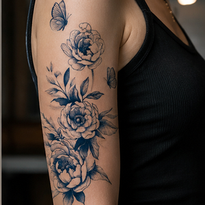 Tatouages temporaires à base de jus de plantes, 80 pièces, 110x180mm, finition mate, bleu marine, OEM Mix - Product Image 1