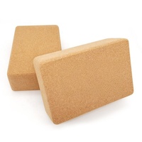 Brique de yoga en liège naturel recyclé écologique à faible MOQ, bloc de yoga en bois durable antidérapant haute densité, accessoire