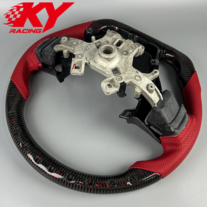 Volante deportivo personalizado de fibra de carbono con cuero rojo y LED RPM, adecuado para Dodge Ram 1500 2500 3500 TRX - Product Image 3