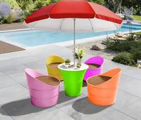 Ensemble de table à manger moderne populaire avec 4 chaises, tables d'extérieur, meubles de jardin multi-usages, meubles d'extérieur pour l'extérieur