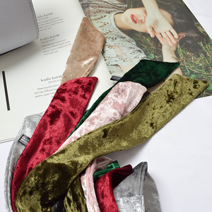 MIO nouvelles femmes écharpe mince couleur unie foulard pur velours maigre soie écharpe filles <span class=keywords><strong>Vintage</strong></span> <span class=keywords><strong>cravate</strong></span> ceinture tête foulards pour dames - Product Image 2