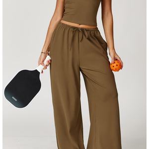 Ensemble de sport d'été en gros pour femmes, 2 pièces, pantalon ample et débardeur, ensemble de vêtements de course, de gym et de fitness pour femmes - Product Image 4