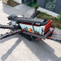 Cribleuse mobile sur chenilles entièrement hydraulique pour carrières de charbon et d'agrégats, robuste, à vibrateur, 150-400