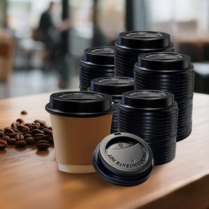 Couvercle Sipper Dome pour tasses à boissons chaudes (convient aux contenances de 10 oz à 24 oz), noir - Product Image 6