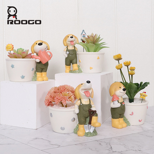 Vasi per Fiori in Poliresina <span class=keywords><strong>Design</strong></span> Lussuoso Roogo per Bonsai e Piante Succulente, Decorazione per Casa, Giardino e Scrivania - Product Image 5