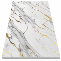 Panneau mural en PVC UV effet marbre ODM OEM, feuille décorative brillante, installation facile pour les intérieurs résidentiels et commerciaux