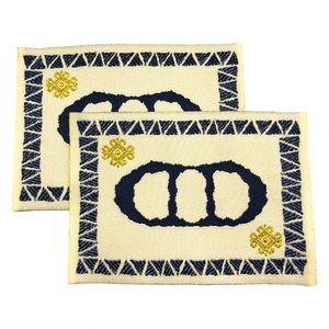 Étiquette de chapeau personnalisée de luxe avec logo de marque, étiquette tissée à coudre pour chapeau - Product Image 3